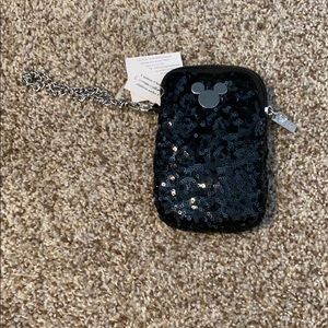 Disney Black Sequined Wristlet